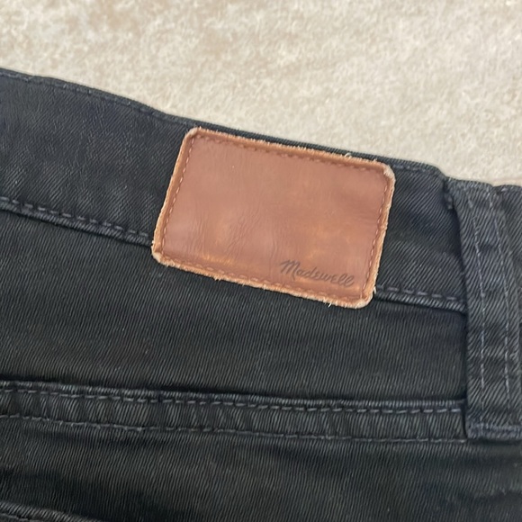 Madewell Crop Skinny Black Jeans High Rise Stretch Women’s Size 27 Frayed Hem - Picture 3 of 6